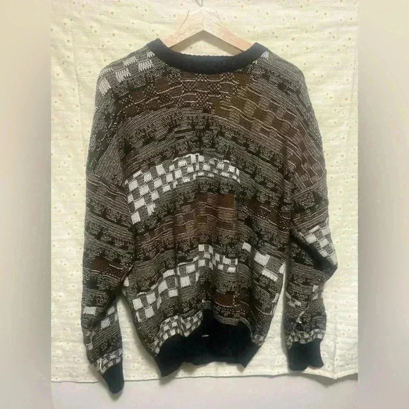 Progetto Vintage Men's Sweater, Made in Italy, Multicolor Crewneck, Size L,Great - Picture 1 of 7